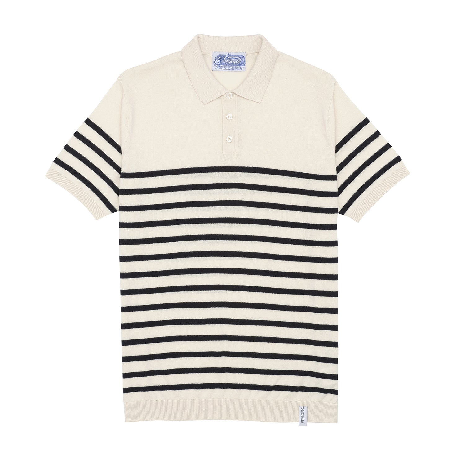The Breton Knit Polo – Ecru