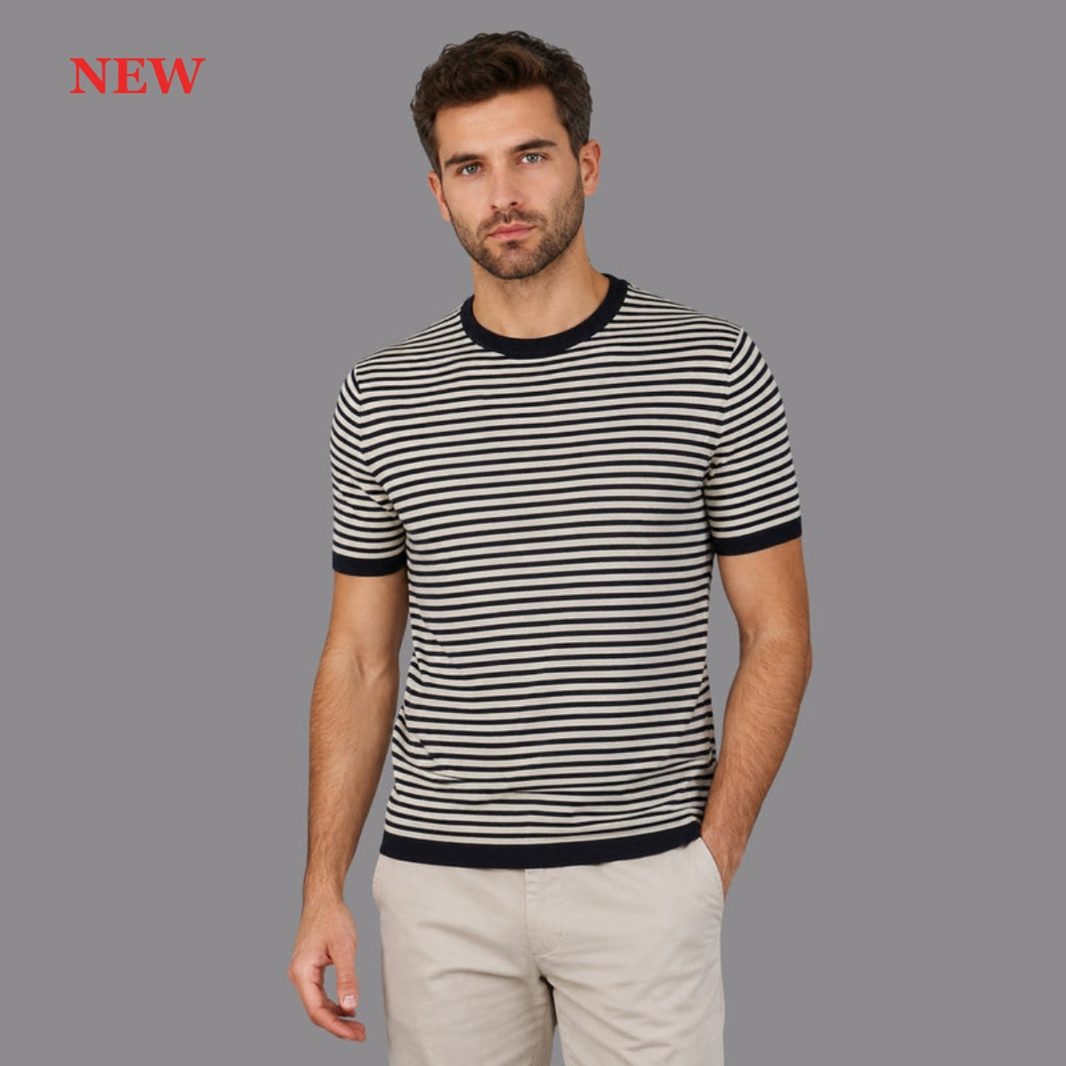 The Fine Knit Narrow Breton Tee