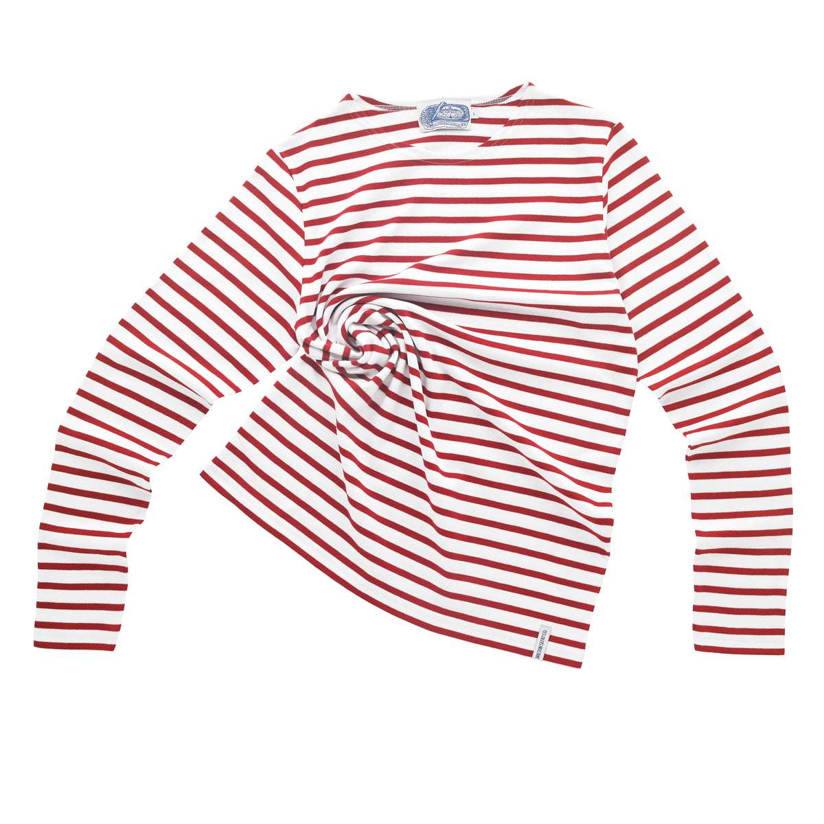 The Breton Rouge | Unisex Long Sleeve Breton Shirt | Ecru Rouge