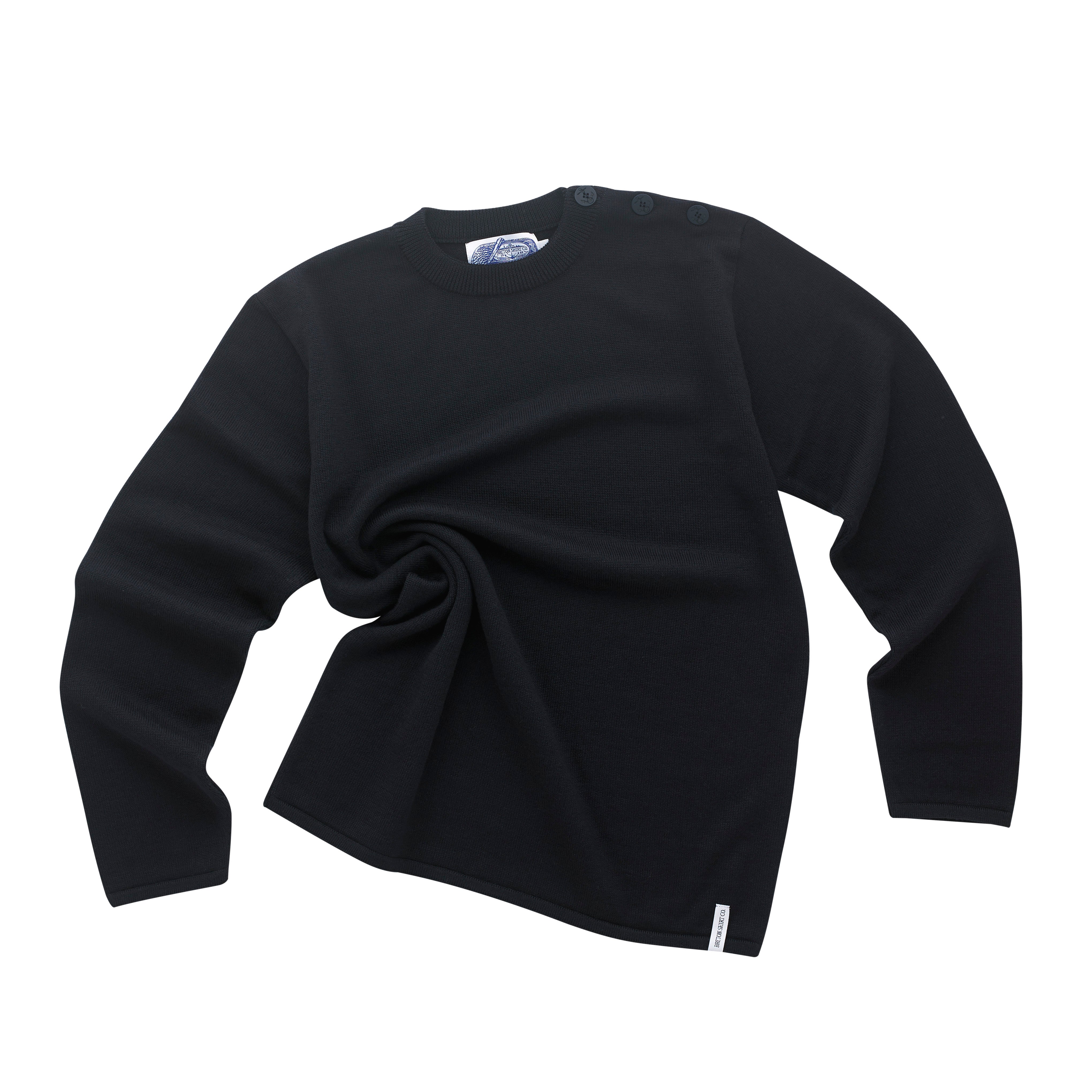 Merino Wool Breton Navy Sweater
